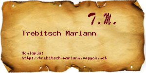 Trebitsch Mariann névjegykártya